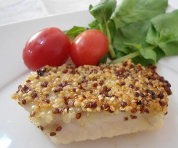 Tilápia com Crosta de Quinoa